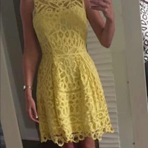 Lilly Pulitzer Yellow Crochet Dress - Picture 2 of 6